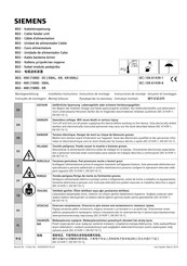 Siemens BD2 Installation Instructions Manual