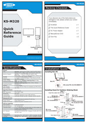 protech KS-M320 Quick Reference Manual
