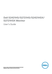 Dell S2721Ht User Manual