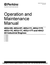 Perkins 403J-11T Operation And Maintenance Manual