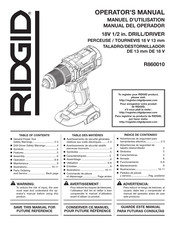 Ryobi R860010 Operator's Manual