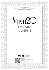 Gessi VENTI2O 65149 Manual