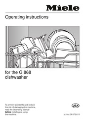 Miele G 868 Operating Instructions Manual