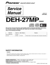 Pioneer DEH-27MP/XN/UC Service Manual