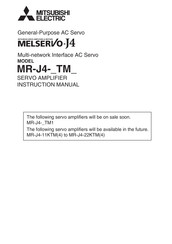 Mitsubishi Electric MELSERVO-J4 MR-J4-11KTM Instruction Manual
