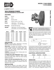 Xylem JABSCO 11860 Series Manual