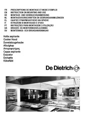 DeDietrich PLATINUM DHT7156X Instruction On Mounting And Use Manual