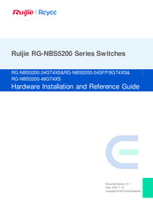 Reyee Ruijie RG-NBS5200 Series Hardware  Installation And Reference Manual