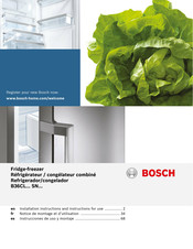 Bosch B36CL80SNS Installation Instructions And Instructions For Use