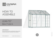Palram CANOPIA LEAN TO 8x4 / 1.2x2.4 How To Assemble