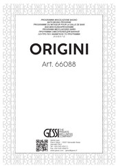 Gessi ORIGINI 66088 Bath Mixing Program