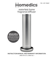 HoMedics 1748527 Instruction Manual And  Warranty Information
