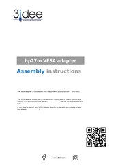 3idee hp27-o VESA Adapter Assembly Instructions Manual
