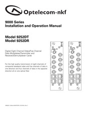 Optelecom-nkf 9252DR Installation And Operation Manual