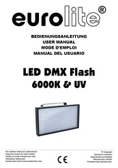 EuroLite LED DMX Flash 6000K & UV User Manual