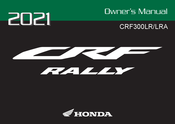 Honda CRF300LR 2021 Owner's Manual