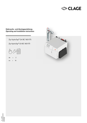 clage Zip HydroTap G4 BC 160/175 Operating And Installation Instructions