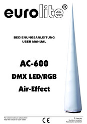 EuroLite AC-600 DMX LED/RGB Air-Effect User Manual