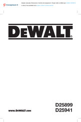 Dewalt D25899 Manual