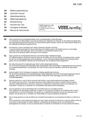 VOSS.farming BA-1339 Instruction Manual