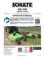 Schulte GX-130 Operator's Manual