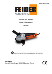 Feider Machines FM1125 Instruction Manual
