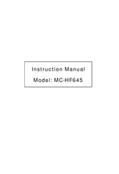 Omega MC-HF645 Instruction Manual
