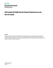 Hewlett Packard Enterprise Apollo DX2000 Gen10 Maintenance And Service Manual