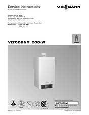 Viessmann VITODENS 200-W B2HA 112 Service Instructions Manual