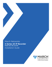 March Networks X Series Installation Manual