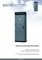 XOLTA 101141 Installation Instructions Manual
