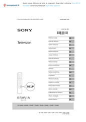 Sony Bravia A89 Series Reference Manual