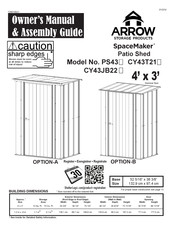 Arrow Storage Products Spacemaker CY43T21 Owner's Manual & Assembly Manual