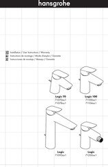 Hans Grohe Logis 100 71104001 Installation/User Instructions/Warranty