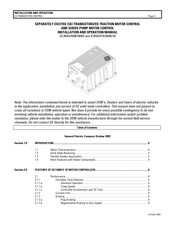 GE IC3645SR4W746N5 Installation And Operation Manual