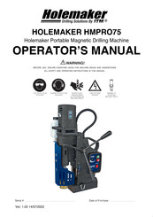 HOLEMAKER HMPRO75 Operator's Manual