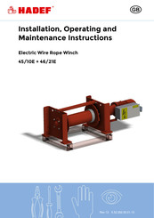 HADEF 45/10E Installation, Operating And Maintenance Instruction