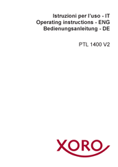 Xoro PTL 1400 V2 Operating Instructions Manual