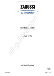 Electrolux Zanussi ZEL 67 W Instruction Book