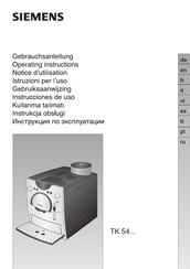 Siemens TK 54 SERIES Operating Instructions Manual