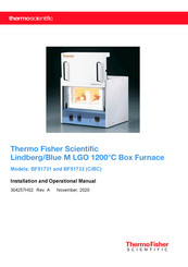 Thermo Scientific BF51732C-1 Installation And Operational Manual