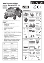 Chi Lok Bo Toys Jeep Gladiator Rubicon Manual