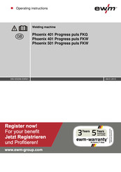 EWM Phoenix 401 Progress puls FKW Operating Instructions Manual