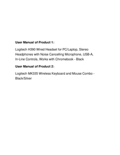 Logitec MK335 Complete Setup Manual