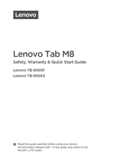 Lenovo TB-8505F Quick Start Manual