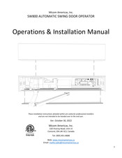 Micom SW800 Operation & Installation Manual