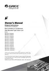 Gree GMV-N45G/B3A-D Owner's Manual