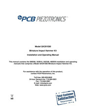 PCB Piezotronics 086E80 Installation And Operating Manual