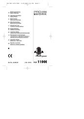 Pro Work POF 1100E Operating Instructions Manual