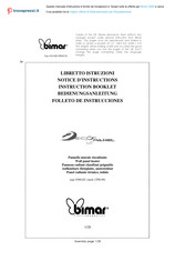 Bimar ECOPANEL S580.EU Instruction Booklet